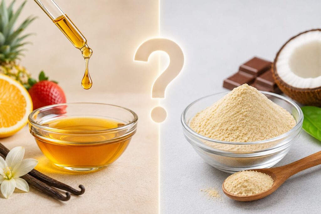 Trang chủ 27 Hương liệu dạng nước và dạng bột nên chọn loại nào?